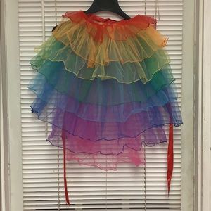 RAINBOW PRIDE RUFFLE WAIST SKIRT